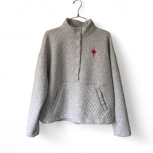Marine Layer Corbet Snap Quilted Gray Pullover Stella Artois Size XL
